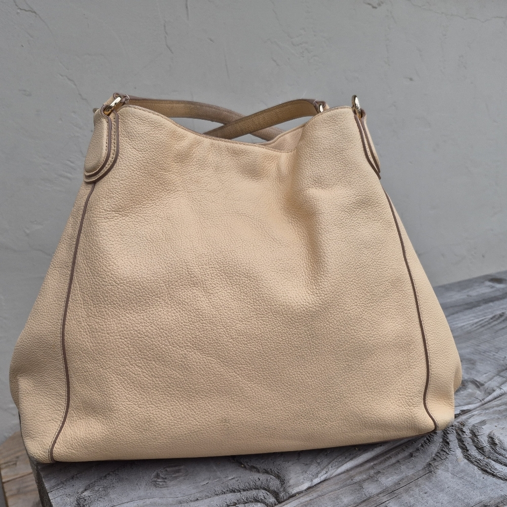 COACH EDIE PEBBLED LEATHER STAGECOACH EMBOSSED SHOULDER BAG - Picture 7 of 16